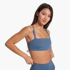 Vuori Evolve Square Neck Bra in Pool Blue, Size XS